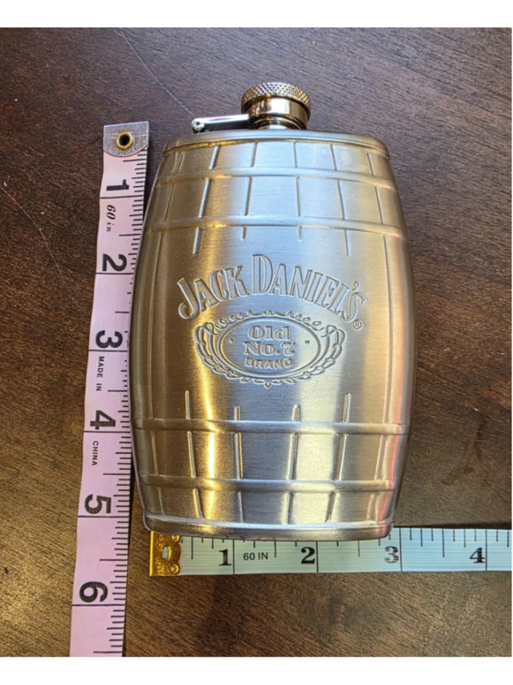 Jack Daniels Stainless Steel 6oz Barrel Shaped Flask Ketel One Bev Shaker Set